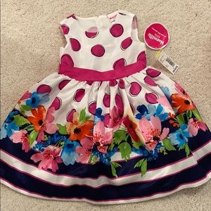 Toddler white dress with flowers